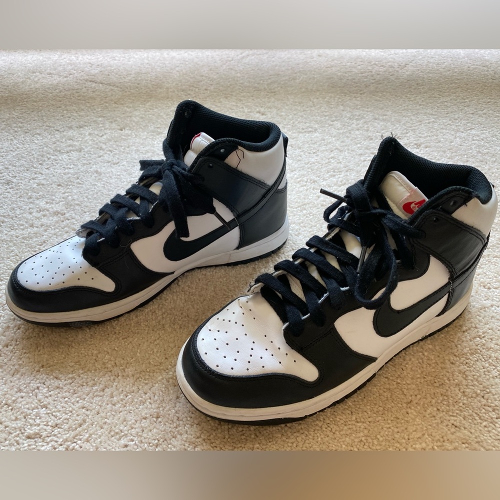 Nike Dunk High Black and White Athletic Shoes - Picture 6 of 7
